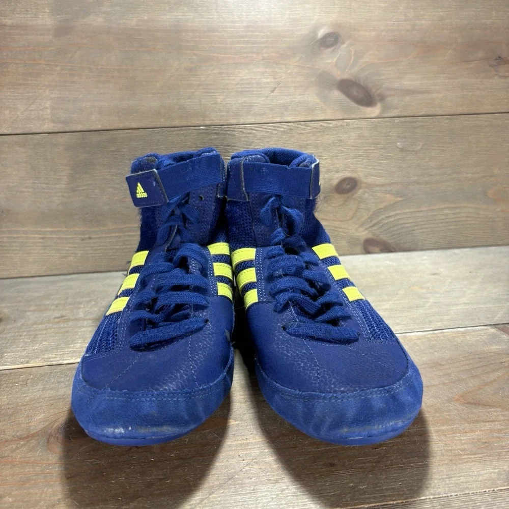 adidas HVC kid youth size 6 wrestling shoes blue athletic sneakers